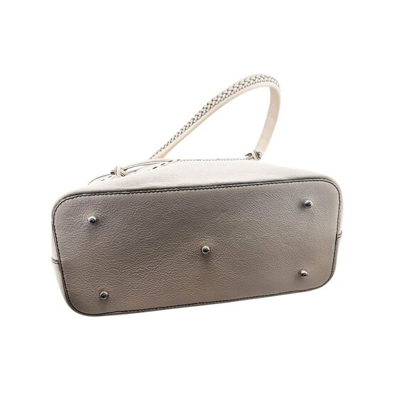 Brighton Ferrara Levia Lorenza Vallera Bucket White Leather Shoulder Bag Braided - Picture 5 of 16